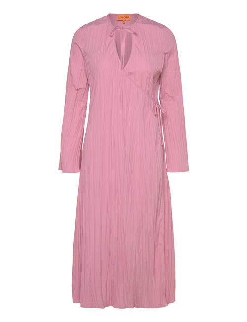 STINE GOYA | 2342 Pleated Poly, Long Sleeve Wrap | L