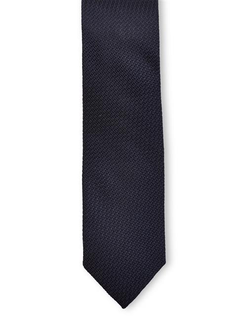 AN IVY | Dark Navy Grenadine Silk Tie | ONE SIZE