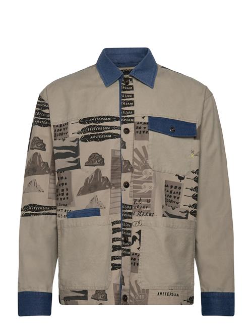 Scotch & Soda | Printed & Washed Colour Block Worker Jacket | M