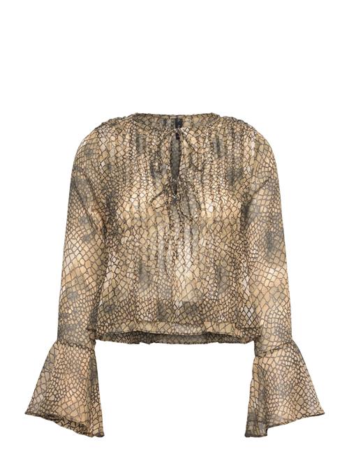 Mango | Puffed-Sleeve Printed Shirt | M