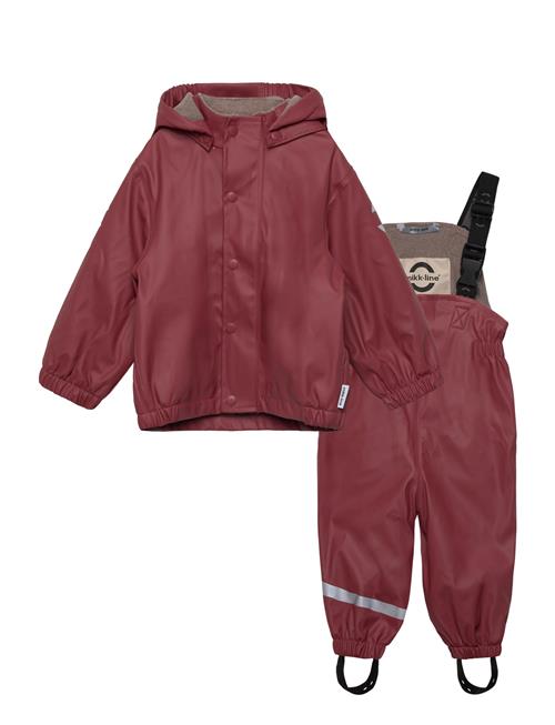 mikk-line | Pu Rain Set W. Fleece/Susp. 104 Rec | 74