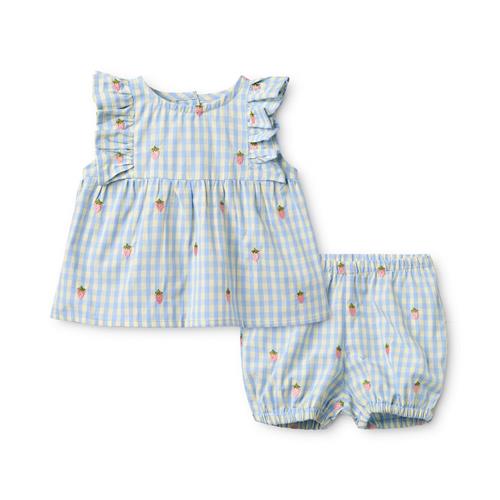 Flöss Mille Baby-sæt Sky Berry Gingham  Sky Berry Gingham 80 cm  Blå  80 cm  kvinde