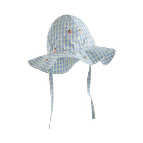Flöss Mille Solhat Sky Berry Gingham  Sky Berry Gingham 3-9 months  Blå  3-9 måneder  kvinde