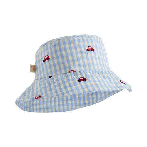 Flöss Albert Bucket Hat Blue Gingham  Blue Gingham 3-9 months  Blå  3-9 måneder  mand