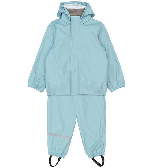 Mikk-Line Regntøj m. Seler - PU - Stone Blue