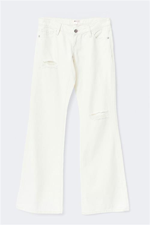 Gina Tricot - 14+ hip hug loose jeans tall - loose jeans - Hvid - M - Dame