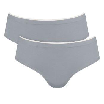Sloggi Trusser 2P GO Sense Hipster Briefs Grå modal Small Dame