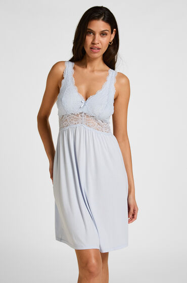 Hunkemöller Natkjole Nora Lace Blå