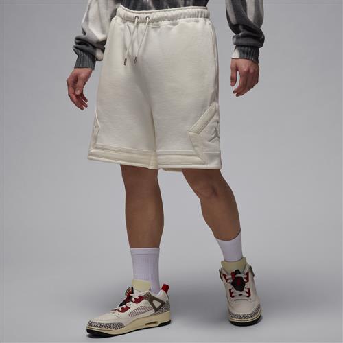 Jordan Flight Fleece Diamond-shorts til mænd - hvid