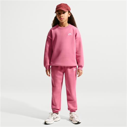 Løstsiddende Nike Club Fleece-bukser til større børn - Pink