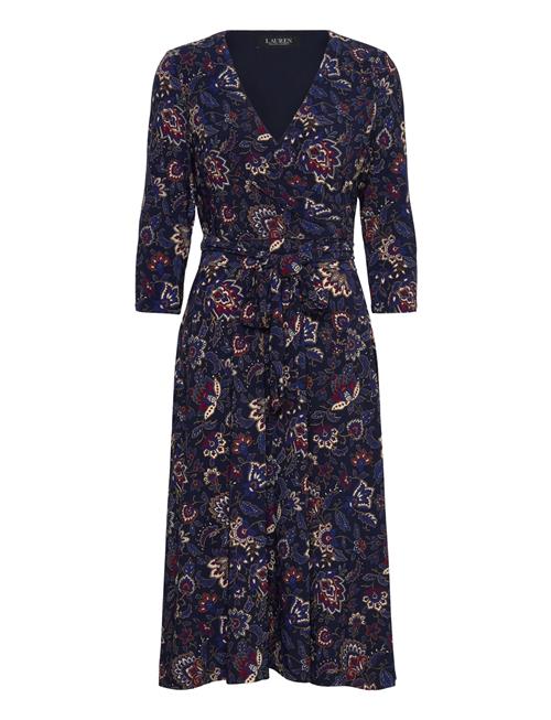 Lauren Ralph Lauren | Floral Surplice Stretch Jersey Dress | 36