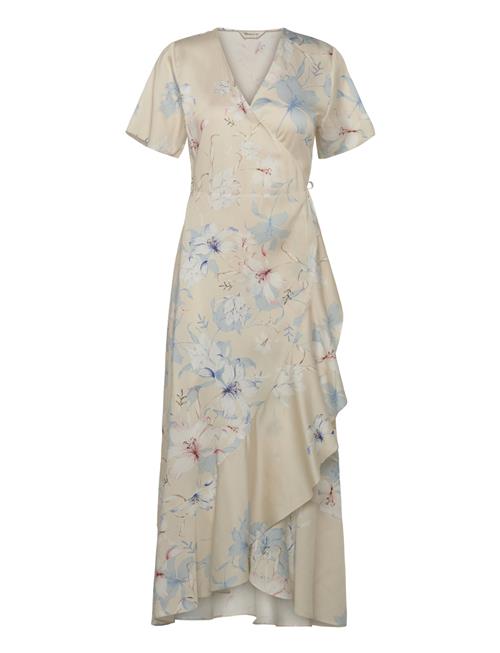 GANT | Floral Print Wrap Ss Frill Dress | 36