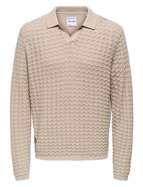 ONLY & SONS | Onsantonio Ls 12 Resort Crochet Polo | XXL