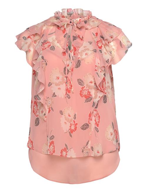 Lauren Women | Floral Ruffle-Trim Georgette Blouse | 46-48