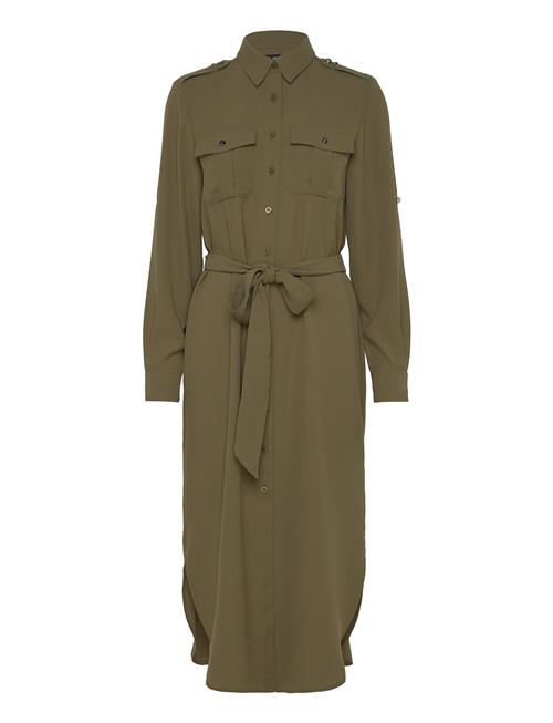 Lauren Ralph Lauren | Belted Double-Faced Georgette Shirtdress | 32