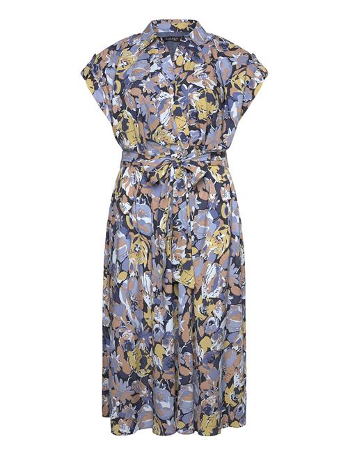 Lauren Women | Floral Belted Crepe Dress | 50