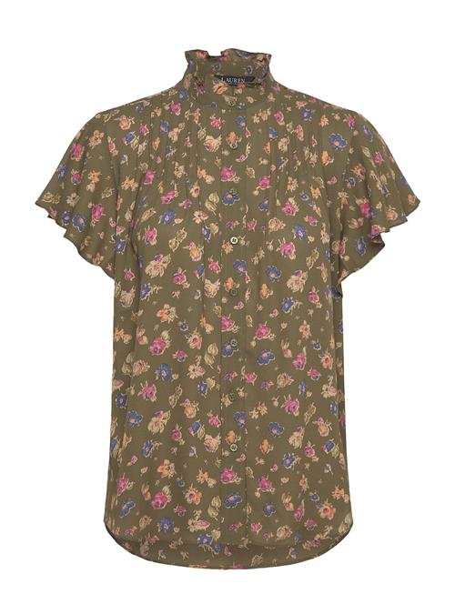 Lauren Ralph Lauren | Floral Georgette Flutter-Sleeve Shirt | M