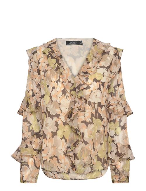 Lauren Ralph Lauren | Floral Ruffle-Trim Georgette Blouse | M