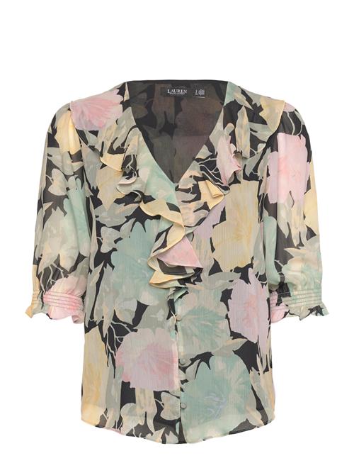 Lauren Ralph Lauren | Floral Georgette Ruffle-Trim Blouse | S