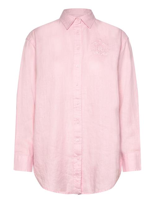 Lauren Ralph Lauren | Oversize Floral-Logo Linen Shirt | S