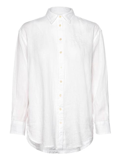 Lauren Ralph Lauren | Oversize Floral-Logo Linen Shirt | L