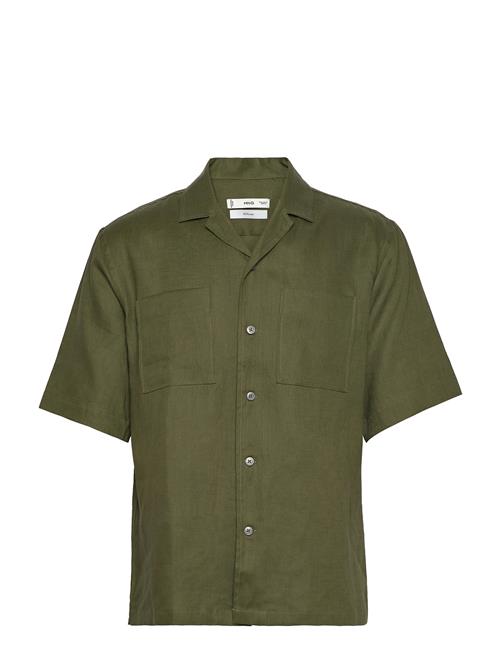 Mango | 100 Linen Bowling-Collar Shirt | M