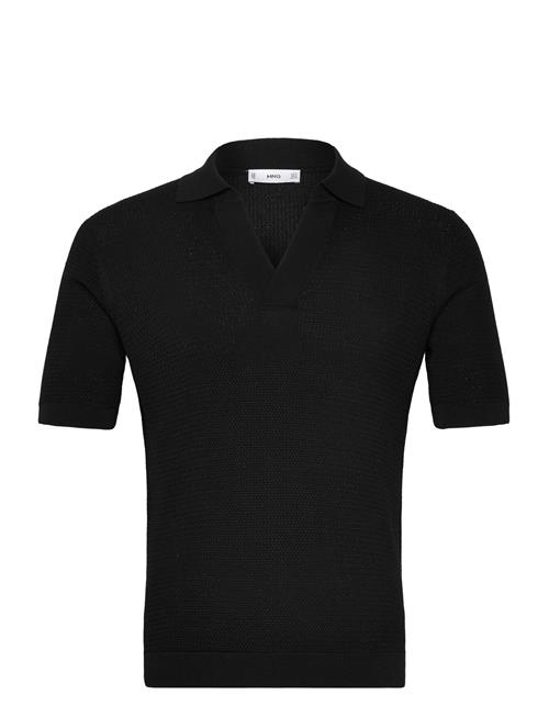 Mango | Structured Fine-Knit Polo Shirt | L