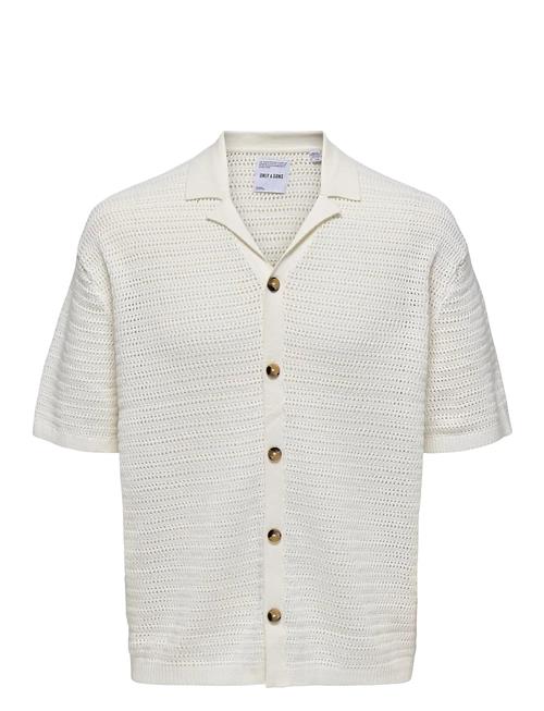 ONLY & SONS | Onsthiago Ovz 7 Ss Resort Crochet Shirt | L