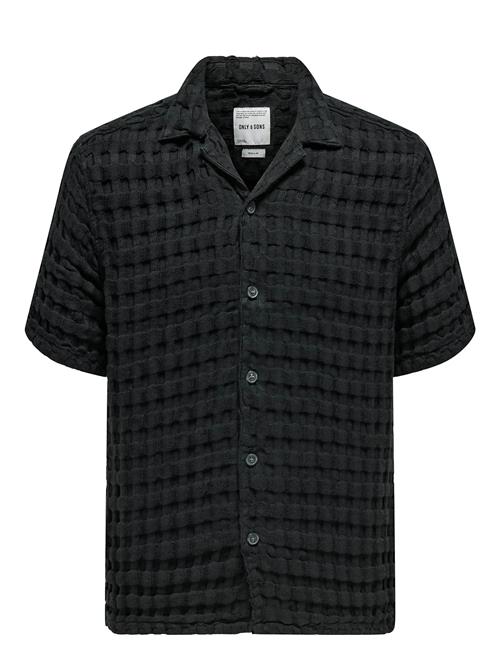 ONLY & SONS | Onsbraddock Reg Ss Resort Waffle Shirt | M
