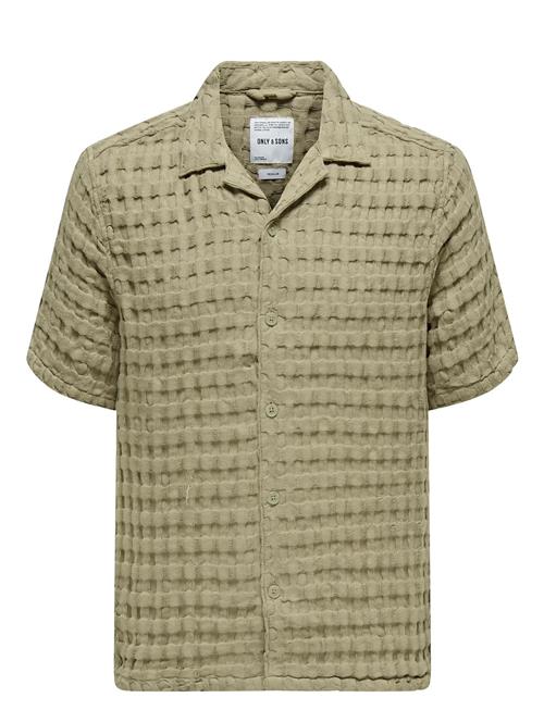 ONLY & SONS | Onsbraddock Reg Ss Resort Waffle Shirt | XS