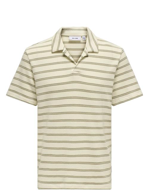ONLY & SONS | Onsian Reg Stripe Struct Ss Resort Polo | XS