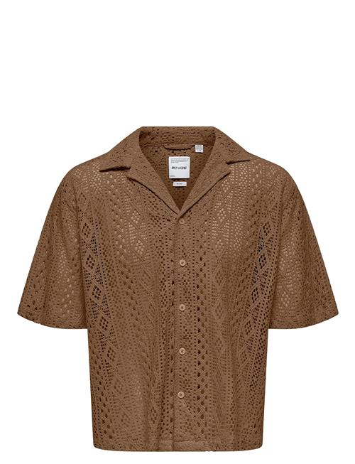 ONLY & SONS | Onsnovak Rlx Resort Ss Lace Shirt | XL
