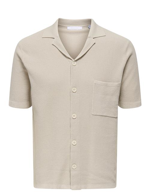 ONLY & SONS | Onstony Reg 12 Ss Waffle Shirt Knit | M