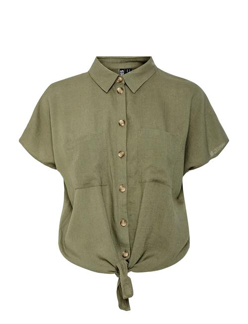 Pieces | Pcpia Linen Blend  Ss Tie Shirt Wvn Noos | XS