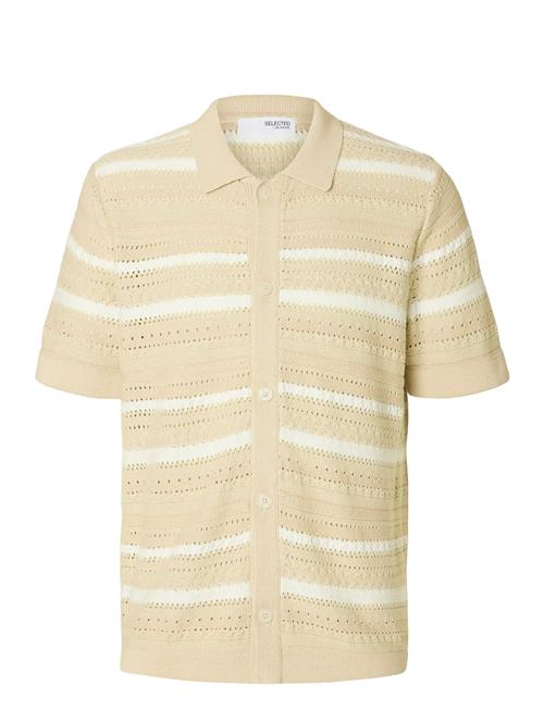 Selected | Slhpalo Ss Knit Crochet Polo Cardigan | XL