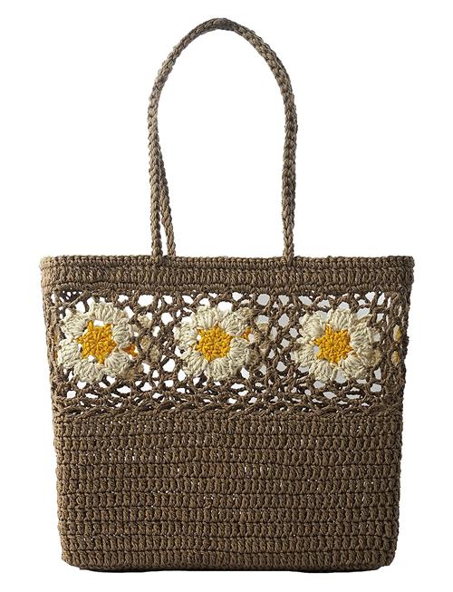 Ceannis | Flower Crochet Basket Sand | ONE SIZE