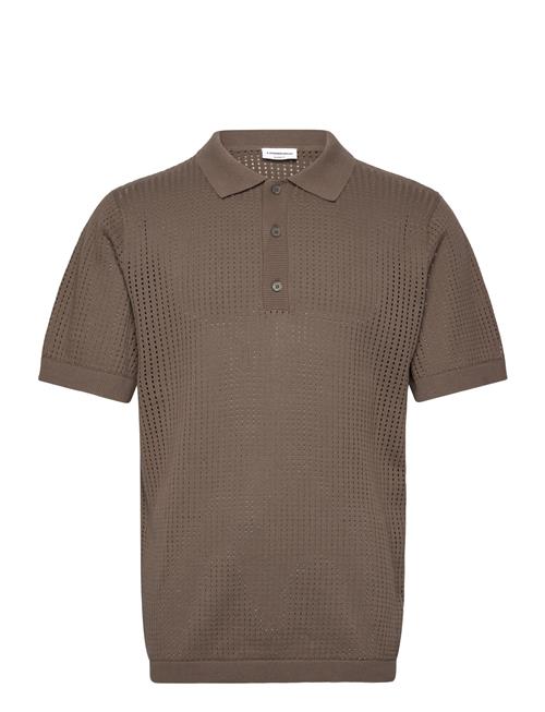 Lindbergh | Crochet Knitted S/S V-Neck Polo | S