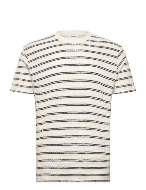 Lindbergh | Striped Structured O-Neck Tee S/S | XL