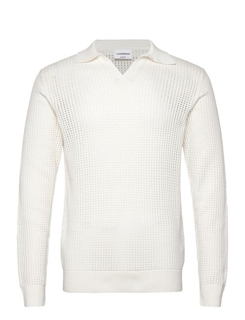 Lindbergh | Crochet Knit L/S V-Neck Polo | XL