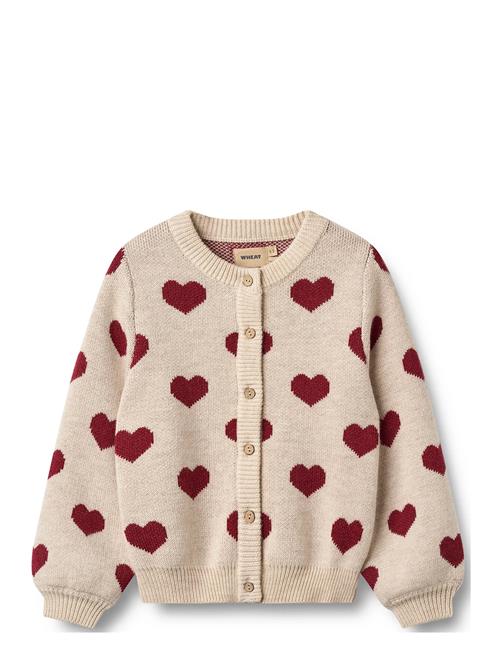 Wheat | Jacquard Cardigan Hearts | 110