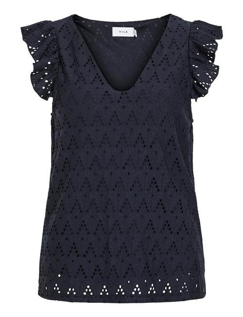 Vila | Viamalina V-Neck C/S Top/Pb | S