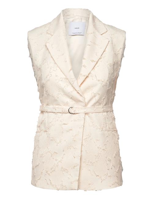 Mango | Textured Waistcoat With Belt | XL