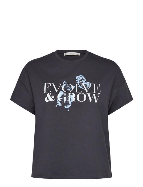 Mango | Cotton T-Shirt With Printed Message | XS