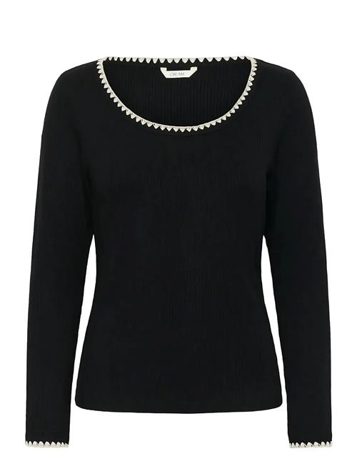 Cream | Crribba Embroidery Ls T-Shirt | XS