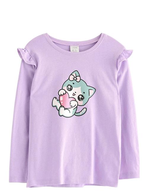 Lindex | Top With Frill Detail Cat Prin | 98