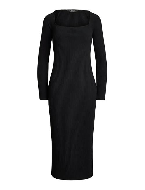 Lauren Ralph Lauren | Rib-Knit Long-Sleeve Midi Dress | L