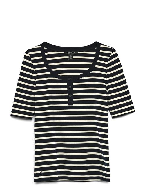 Lauren Ralph Lauren | Striped Elbow-Sleeve Henley Top | XL