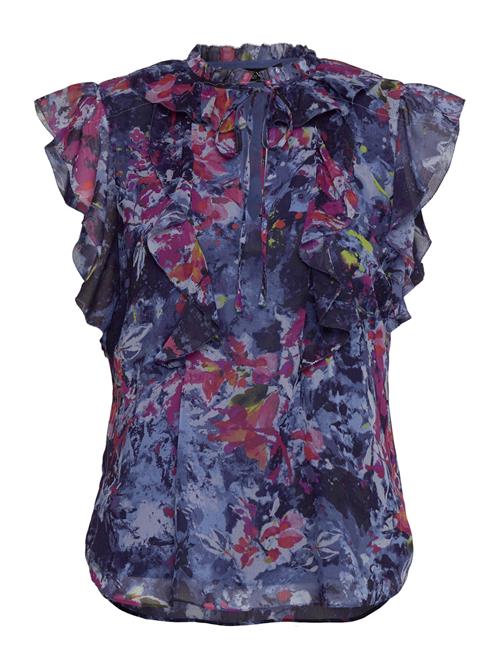 Lauren Ralph Lauren | Print Ruffle-Trim Georgette Blouse | S
