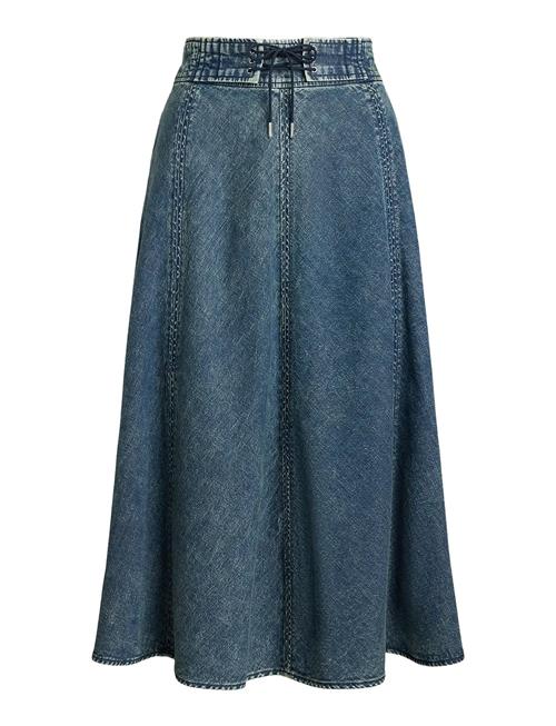 Lauren Ralph Lauren | Denim Drawcord Midi Skirt | 32