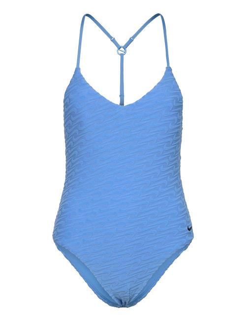 NIKE SWIM | Nike Swoosh Terry Towelling V Neck One Piece | L